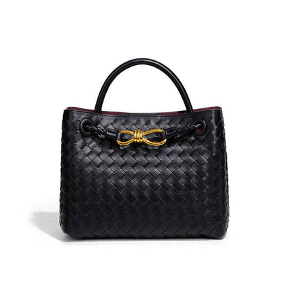 Geflochtene Einkaufstasche Elegant Gold Akzent