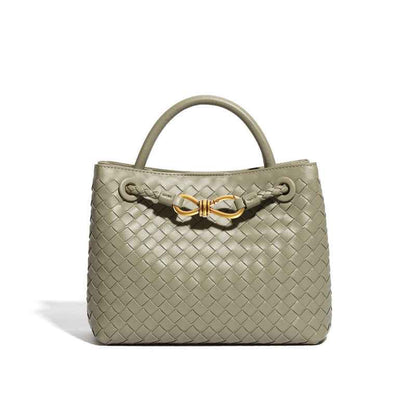 Geflochtene Einkaufstasche Elegant Gold Akzent