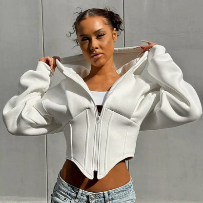 Vixen Sportliche Kapuzenjacke Modern Athletisch