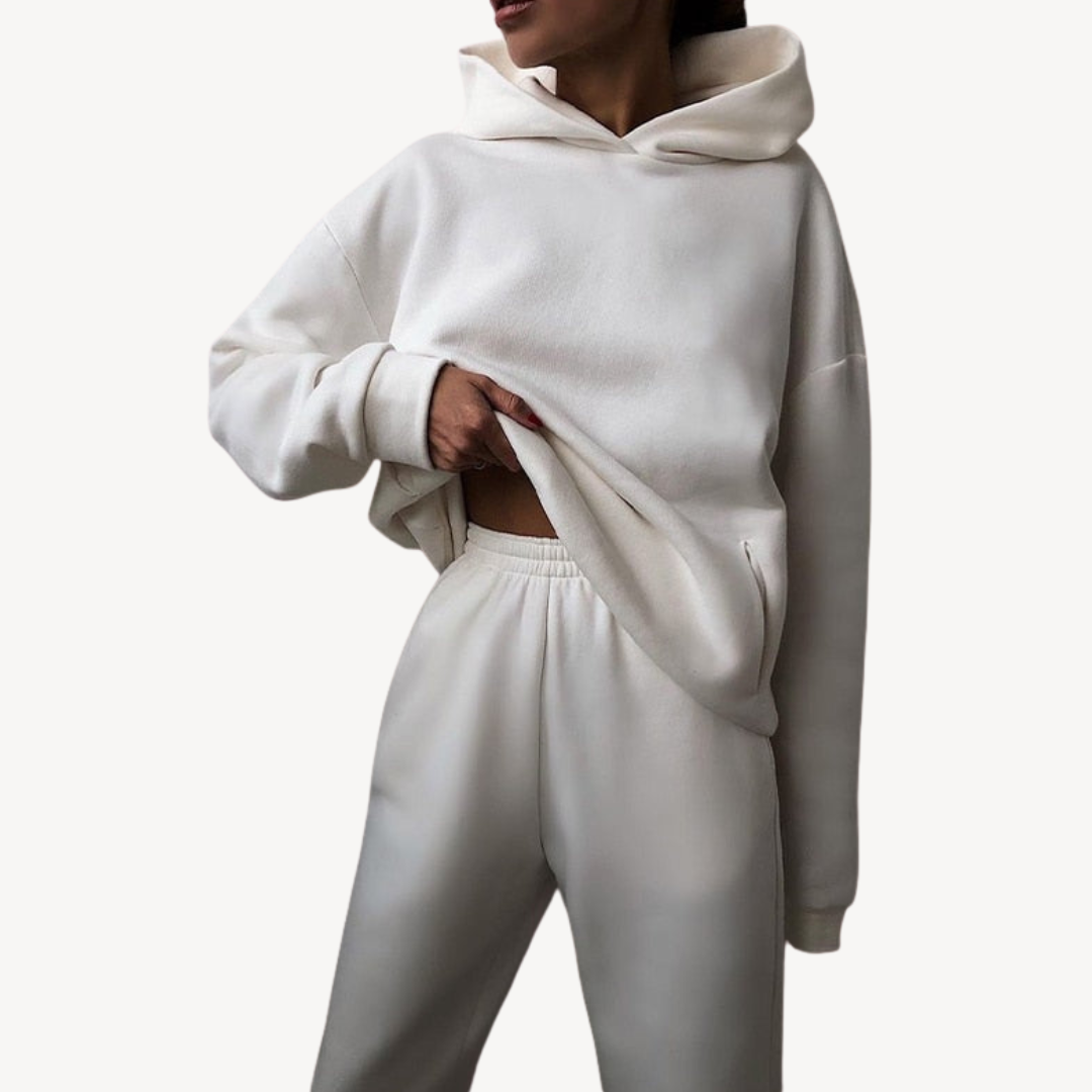 Bequemes Hoodie Jogger Set Damen