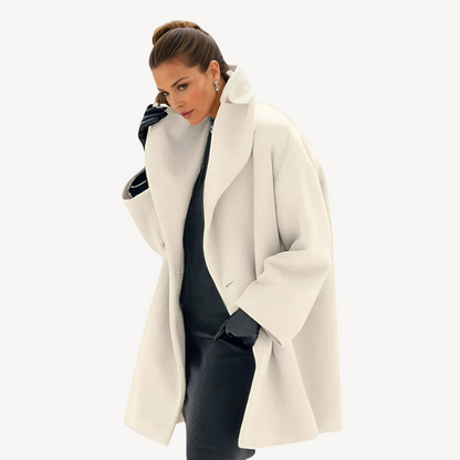 Damen Wollmantel Übergröße Eleganz