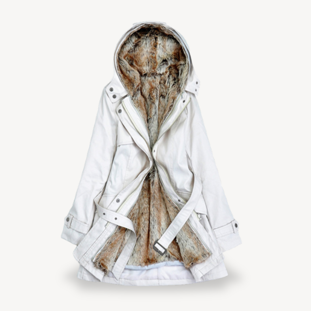 Damen Winterparka mit Weichem Kunstfell