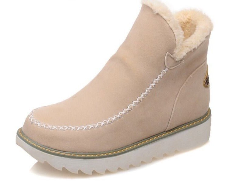 Damen Fleece Stiefel Warm Bequem Winter