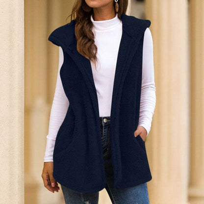 Kuschel Fleecejacke Ärmellos Bequem