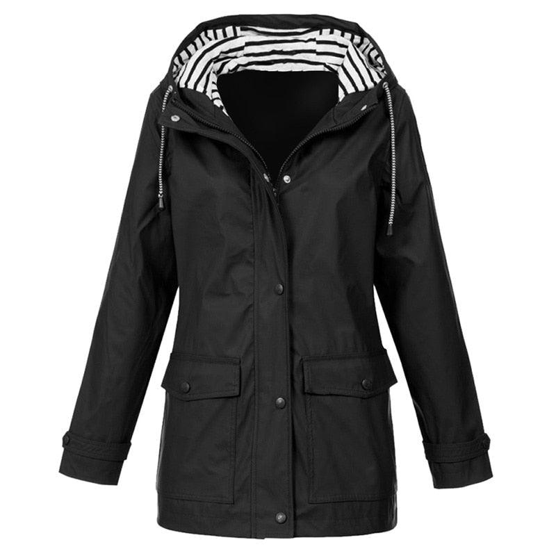 Wasserdichte Damenregenjacke Stilvoll & Funktional