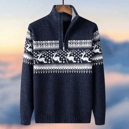 Weihnachts Strickpullover Festlich Rot