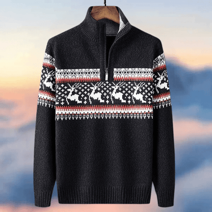 Weihnachts Strickpullover Festlich Rot - IdealeKleiden