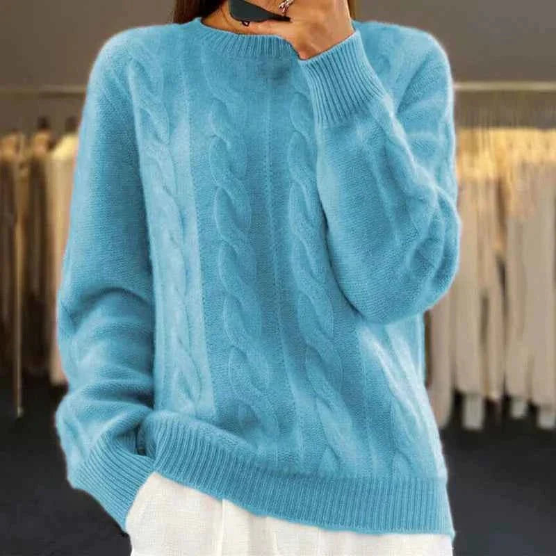 Großer Pullover Zopfmuster Modern Style