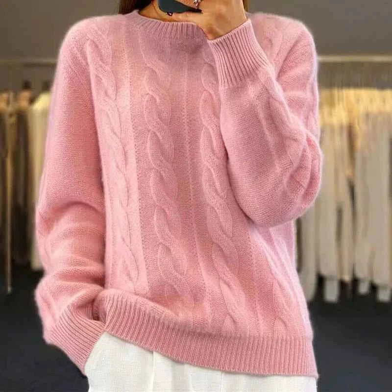 Großer Pullover Zopfmuster Modern Style