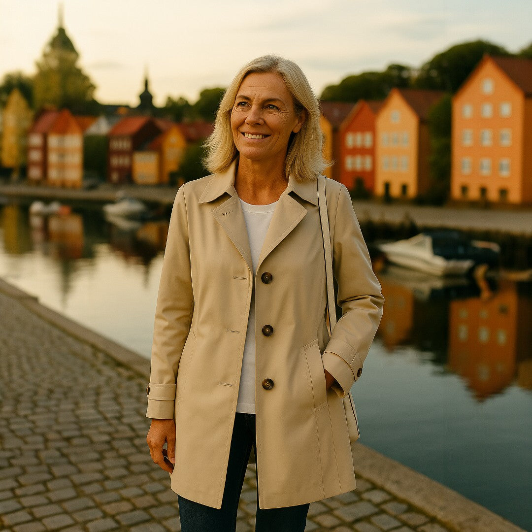 Modischer Frühlingsmantel Damen Trenchcoat