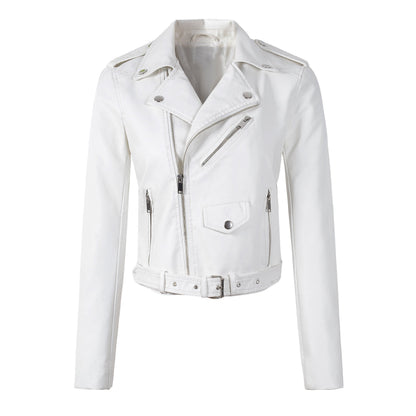 Stylische Lederjacke Damen Trendy