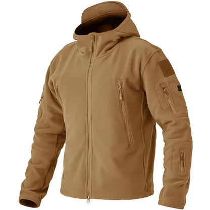 Herren Fleecejacke Taktisch Kapuze Outdoor
