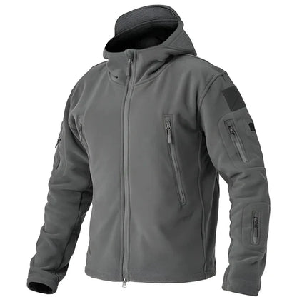 Herren Fleecejacke Taktisch Kapuze Outdoor