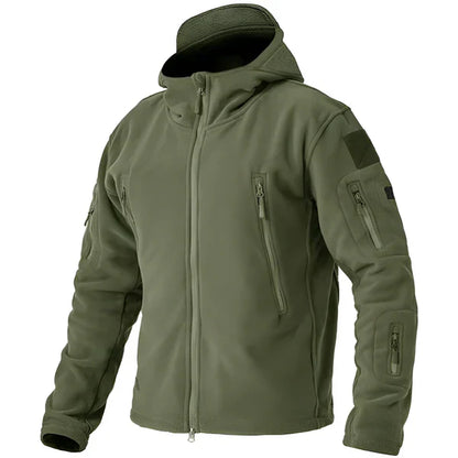 Herren Fleecejacke Taktisch Kapuze Outdoor