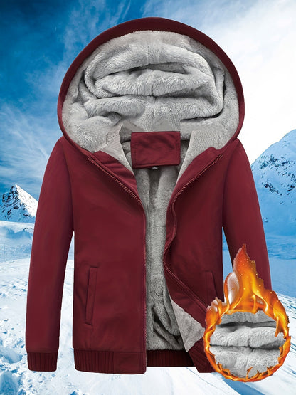 Warme Fleecejacke mit Kapuze für Frauen Winter