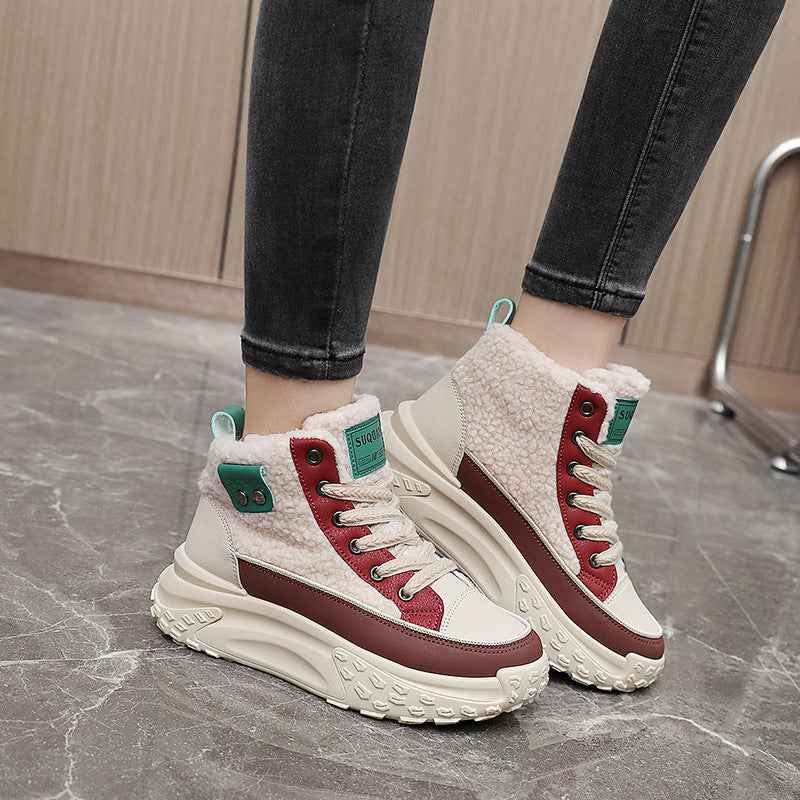 Damenschuhe Warm Winterstiefel Komfort