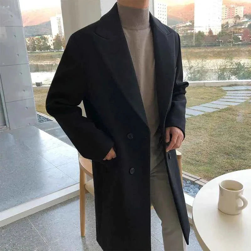 Herren Wintermantel Elegant Lang