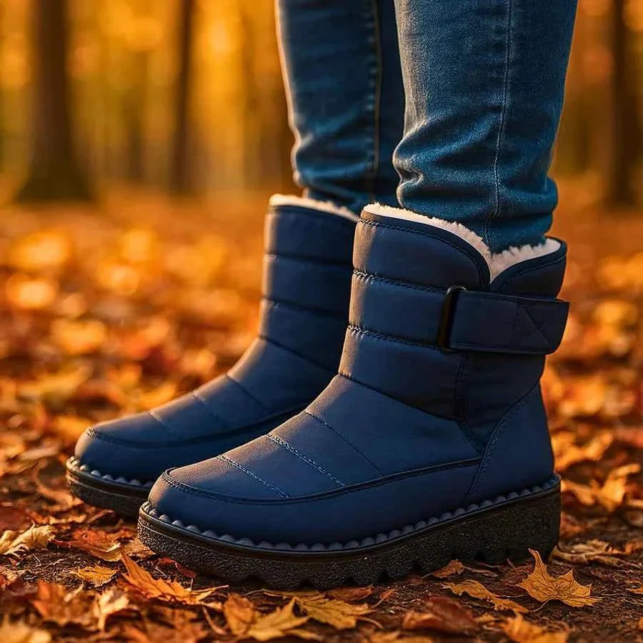 Damen Winterstiefel Warm Gefüttert