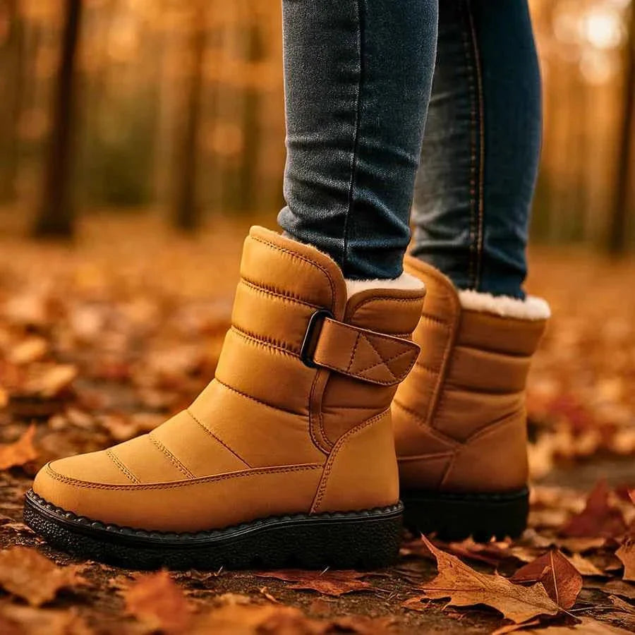 Damen Winterstiefel Warm Gefüttert