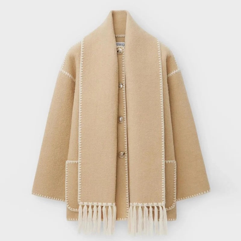Damen Wollmantel Lang Herbstmode