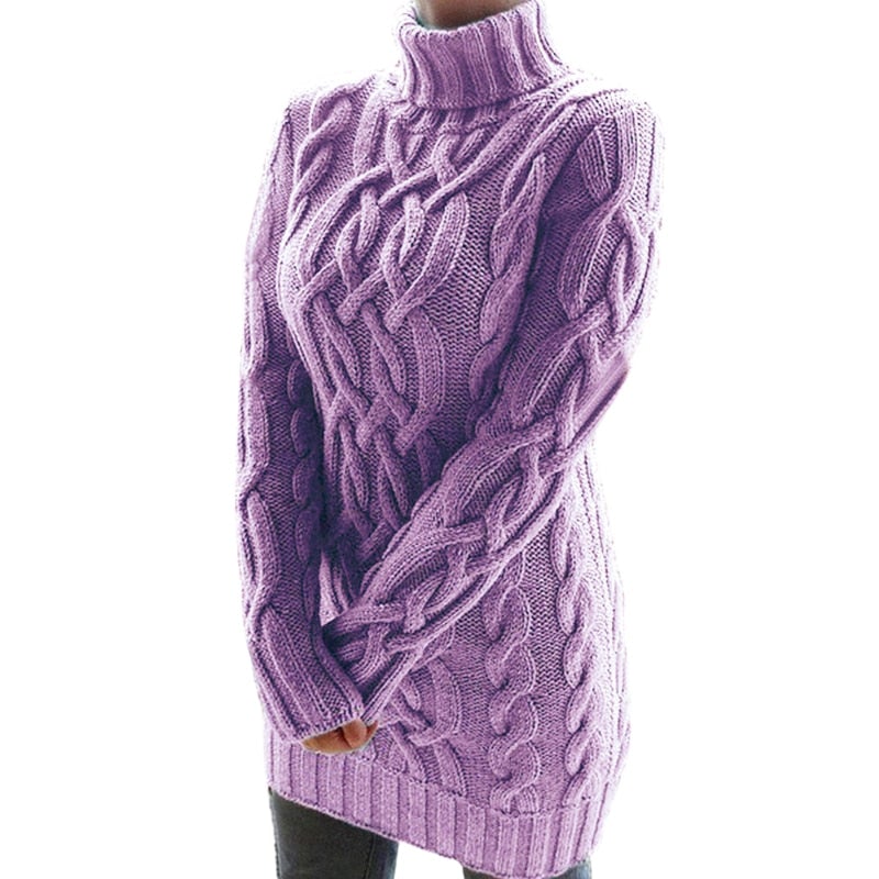 Weiches Strickkleid Damen Warm