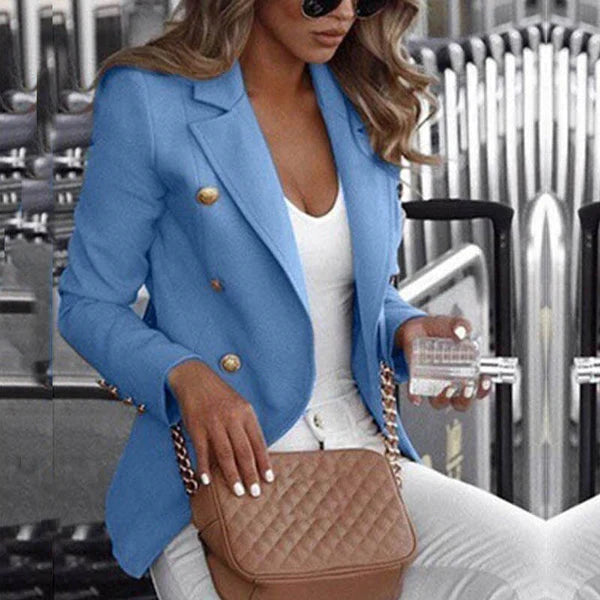 Stylischer Karierter Herrenblazer Langarm
