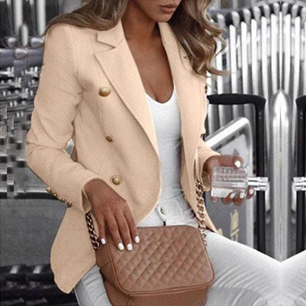 Stylischer Karierter Herrenblazer Langarm