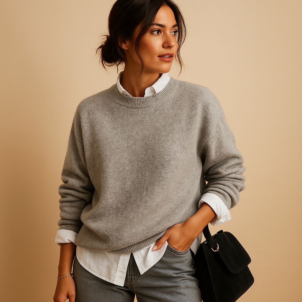 Damen Pullover Langarm Elegant
