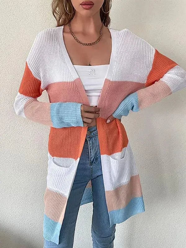 Stylische Strickjacke Freizeit Pullover - IdealeKleiden