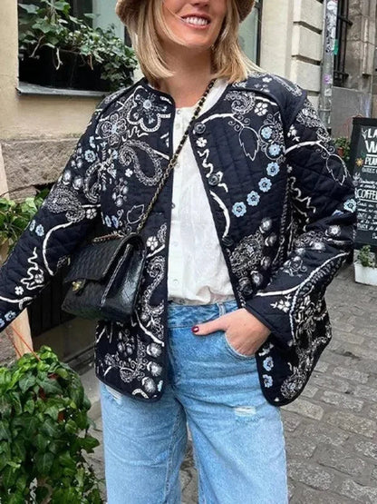Damen Wintermantel Baumwolle Quilted Style
