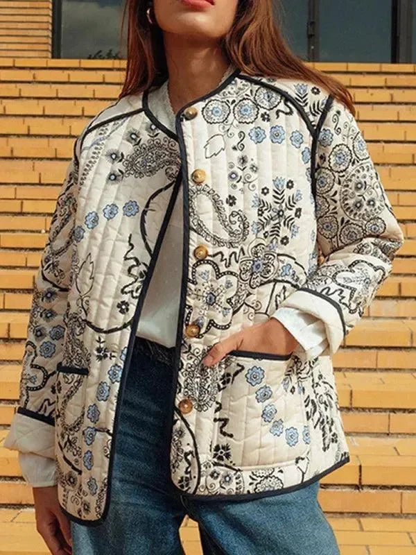 Damen Wintermantel Baumwolle Quilted Style