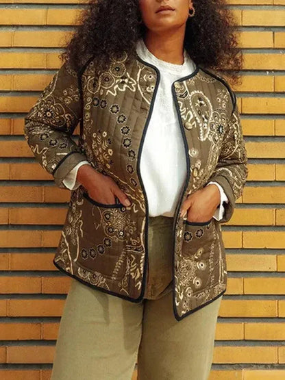 Damen Wintermantel Baumwolle Quilted Style