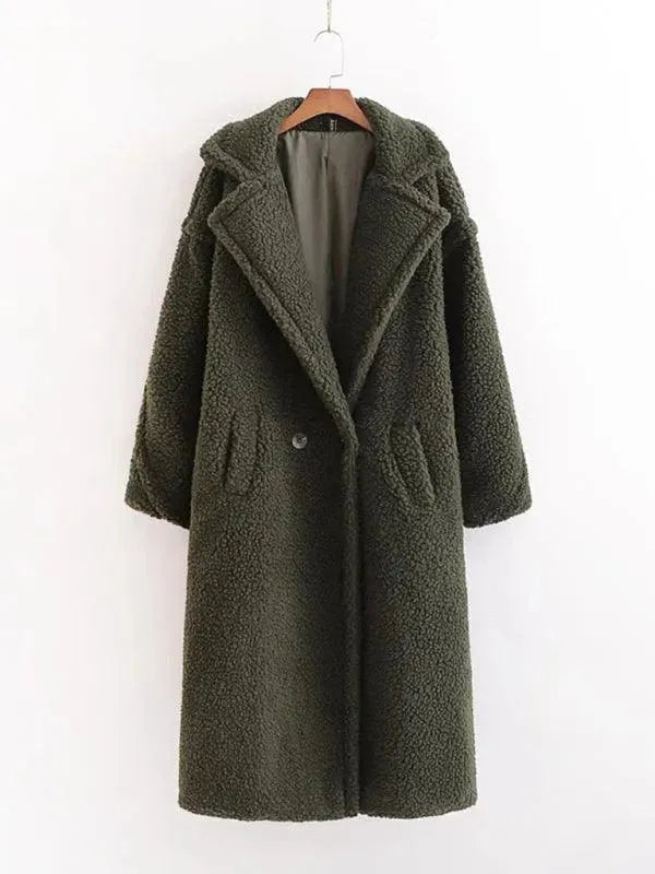 Damen Winter Mantel Warm Fell-lined