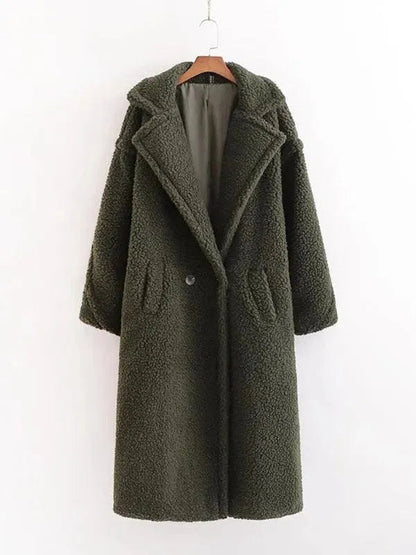 Damen Winter Mantel Warm Fell-lined