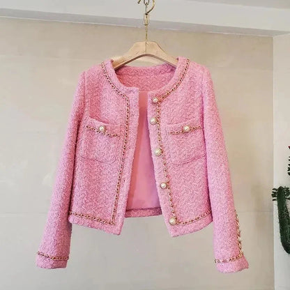 Elegante Damenjacke Slim Fit Tweed