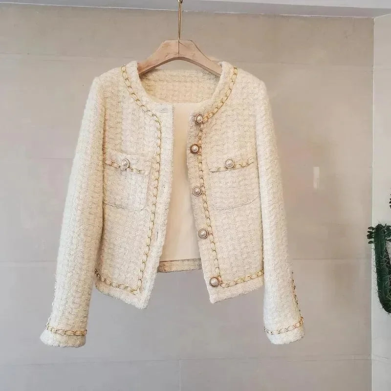 Elegante Damenjacke Slim Fit Tweed