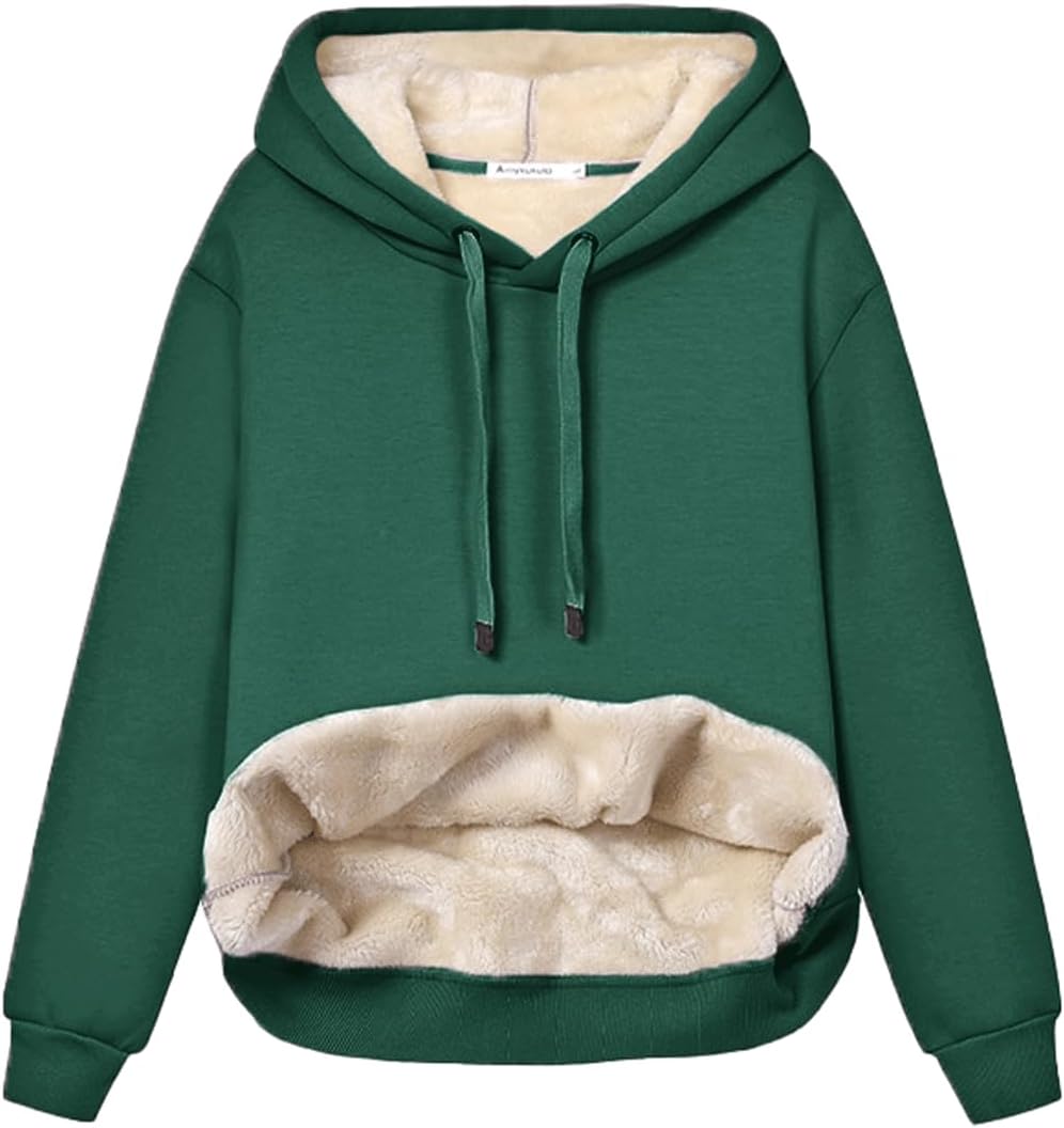 Damen Hoodie Fleece Weich Bequem