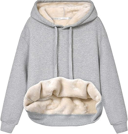 Damen Hoodie Fleece Weich Bequem