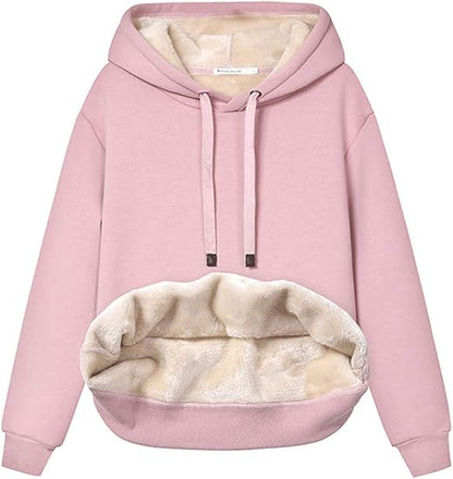 Damen Hoodie Fleece Weich Bequem