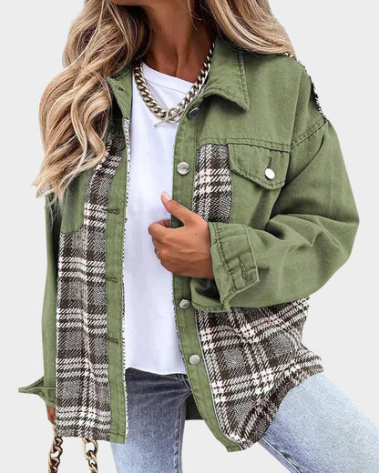 Damen Denim-Jacke Modisch Elegant