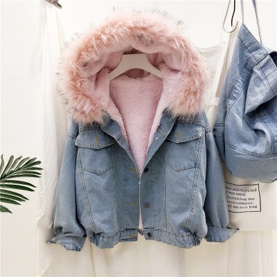 Damen Winterjacke Denim Stilvoll & Warm