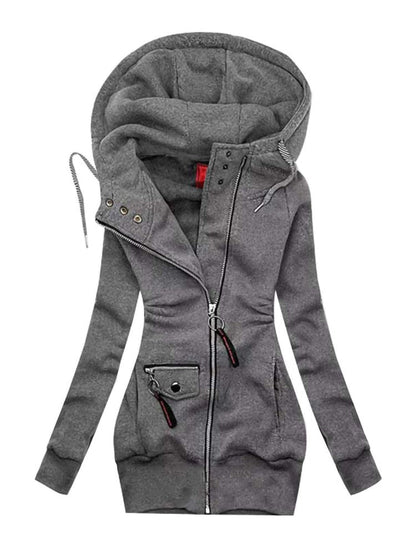 Damen Hoodie Lang Bequem Stylisch