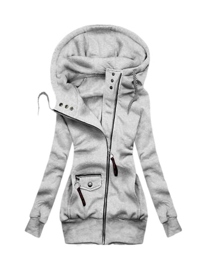 Damen Hoodie Lang Bequem Stylisch
