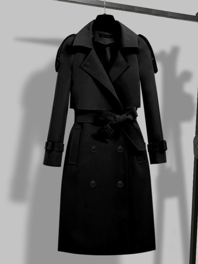Damen Trenchcoat Elegante Outdoorjacke