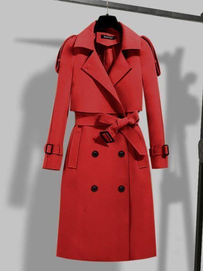 Damen Trenchcoat Elegante Outdoorjacke