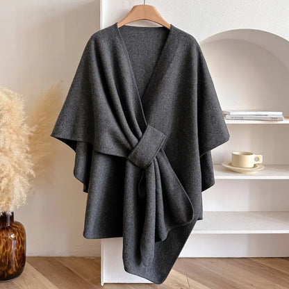 Wasserdichte Damenponcho Cape Mantel