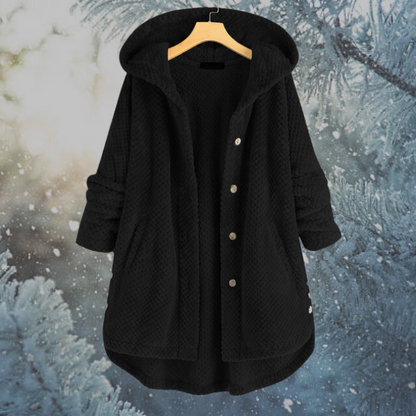 Damen Winterjacke Fleece Mit Kapuze Warm