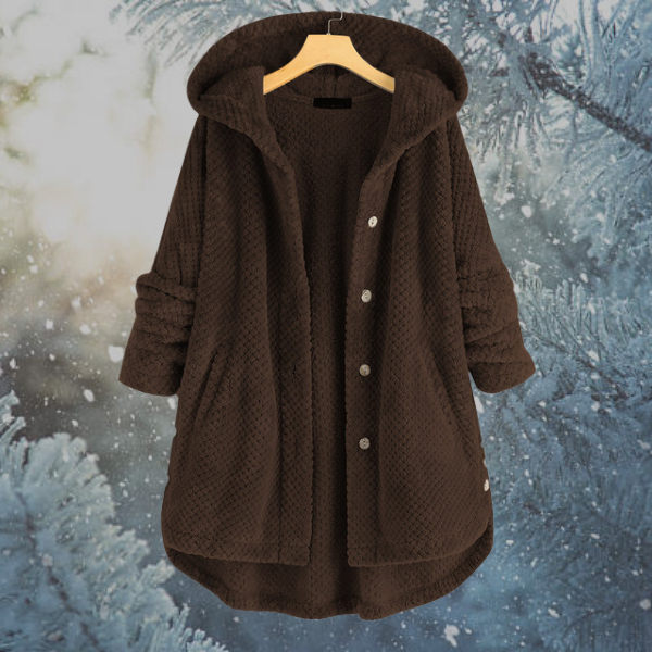 Damen Winterjacke Fleece Mit Kapuze Warm