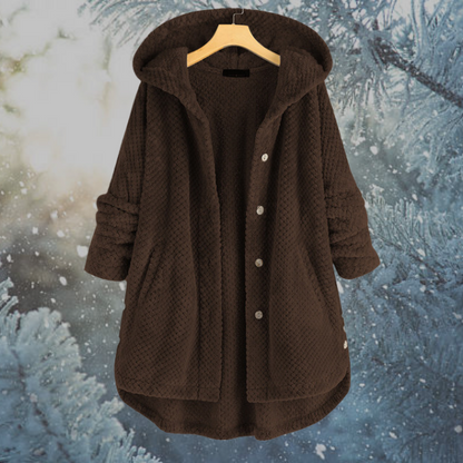 Damen Winterjacke Fleece Mit Kapuze Warm