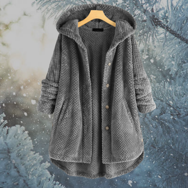 Damen Winterjacke Fleece Mit Kapuze Warm